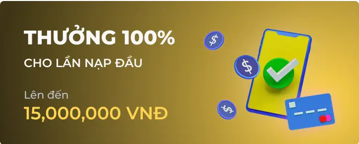 Khuyến mãi Thưởng 100% tại bong88viva88